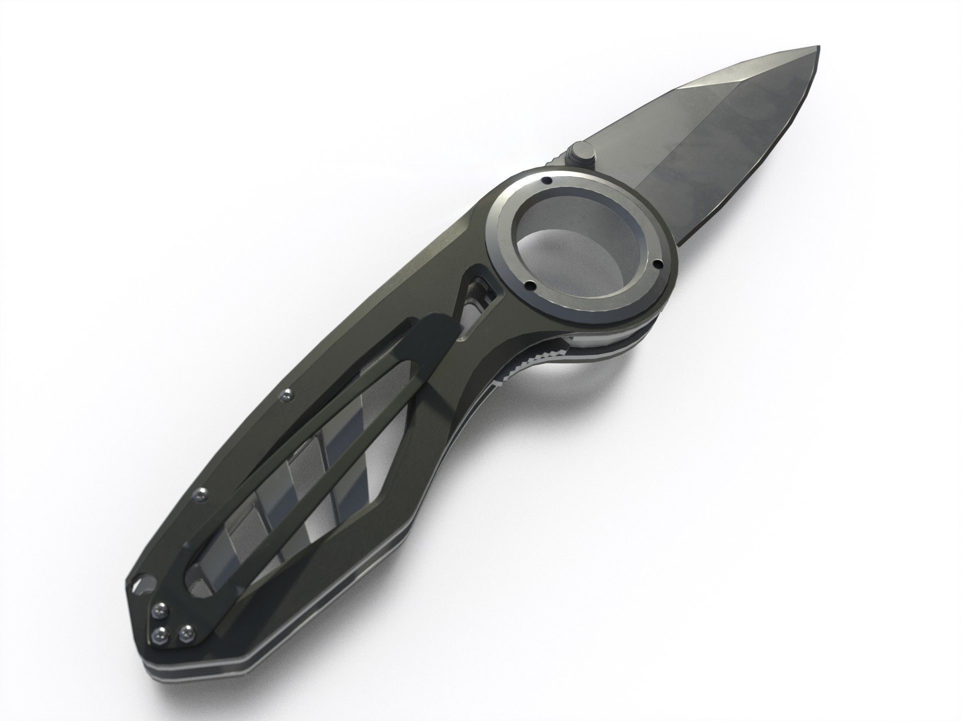 Pocket Gerber Knife PBR Low-poly 3D model_9