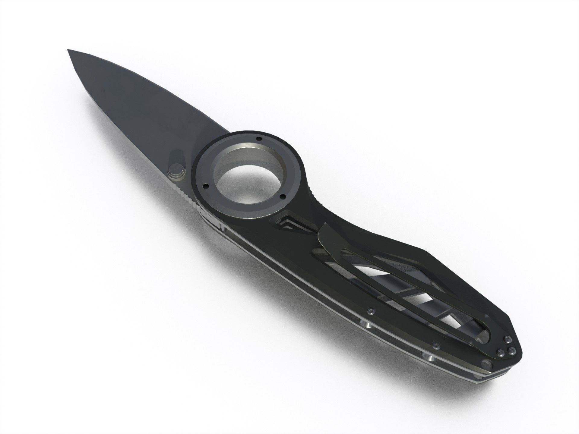 Pocket Gerber Knife PBR Low-poly 3D model_4