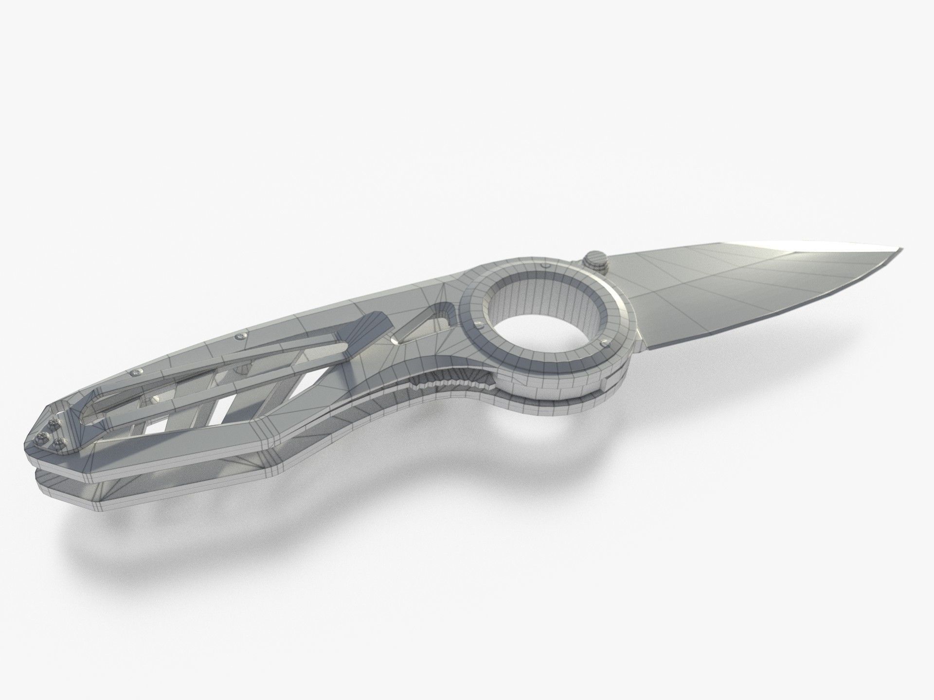 Pocket Gerber Knife PBR Low-poly 3D model_17