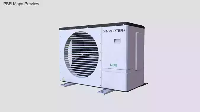 Generic Air Heat Pump T2 3D model 7