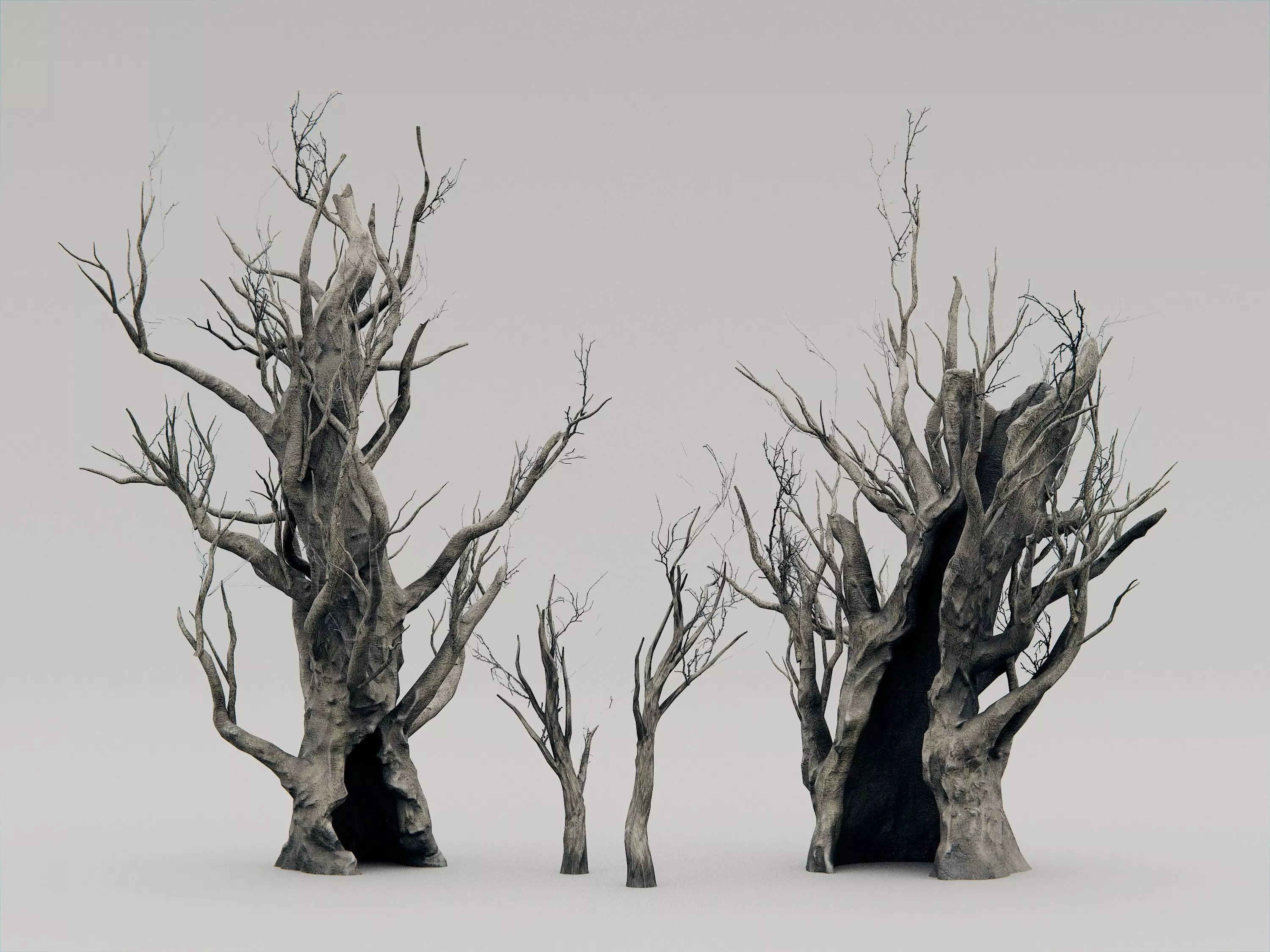 Dead Trees Low-poly 3D model