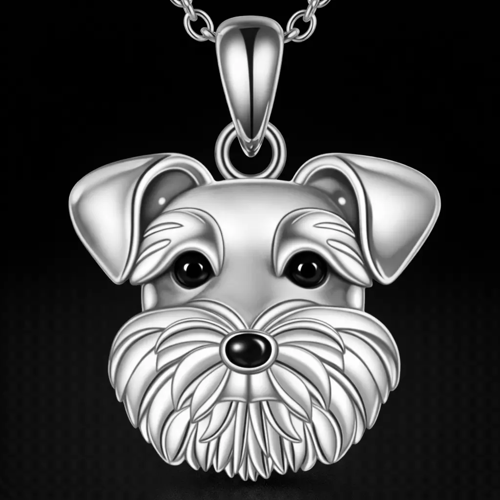 Charm Miniature Schnauzer Dog Pendant 3D print model