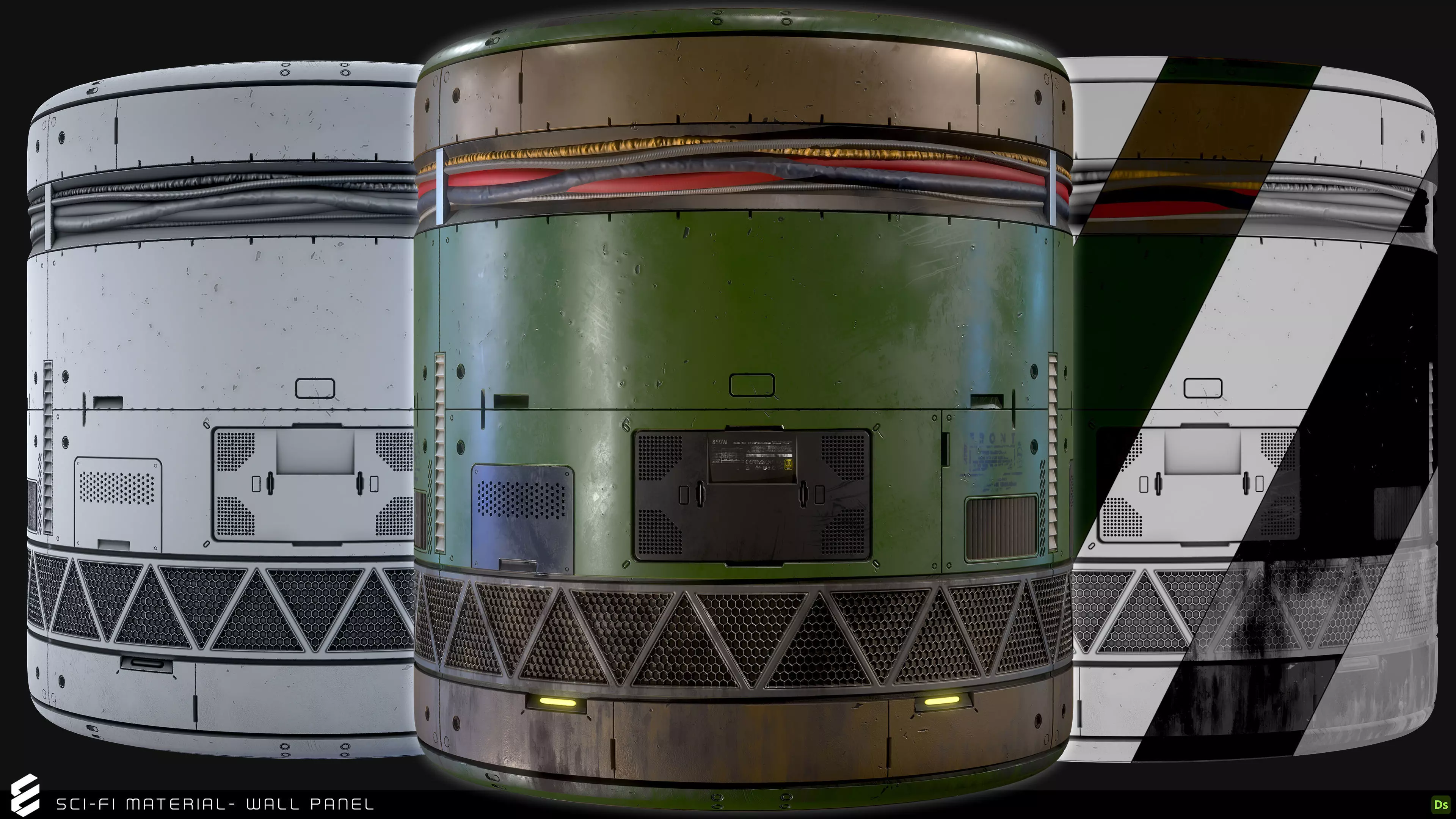 PBR Material -Wall Panel Texture