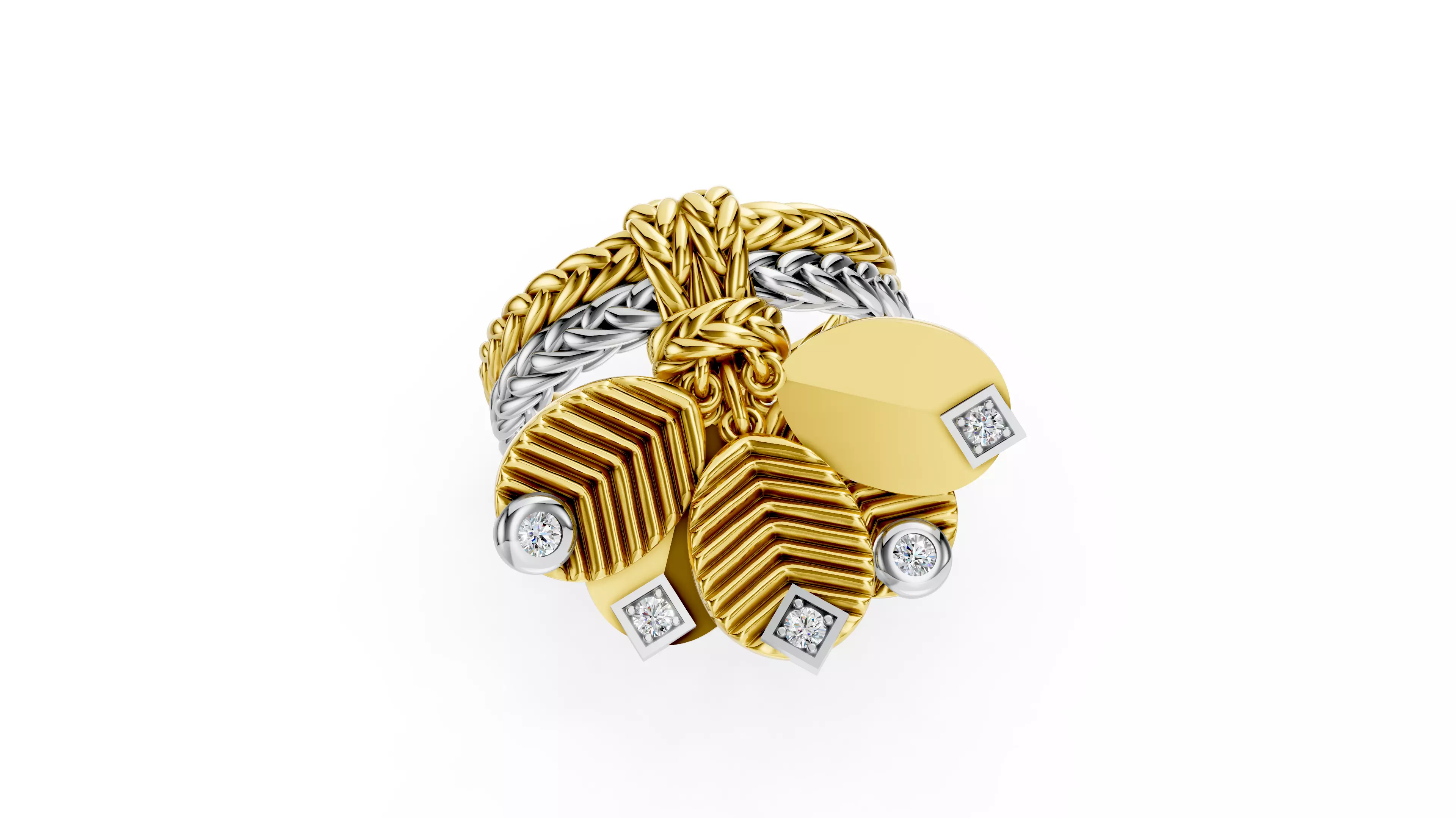 Ring Leaves 990 3D print model