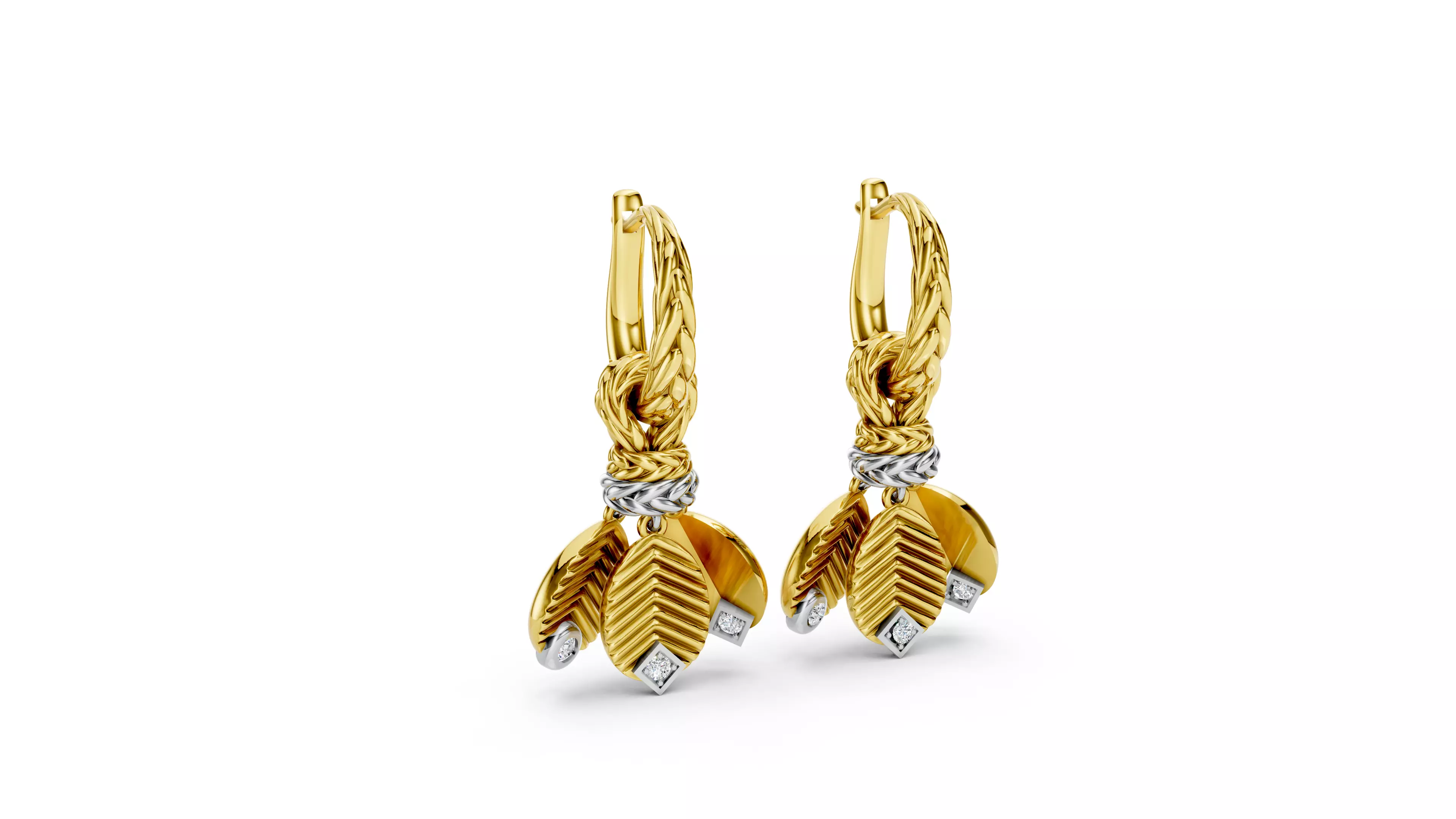 Leaves Earrings 992 3D print model