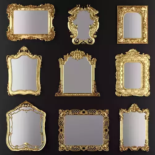 Collection of mirrors 3D model