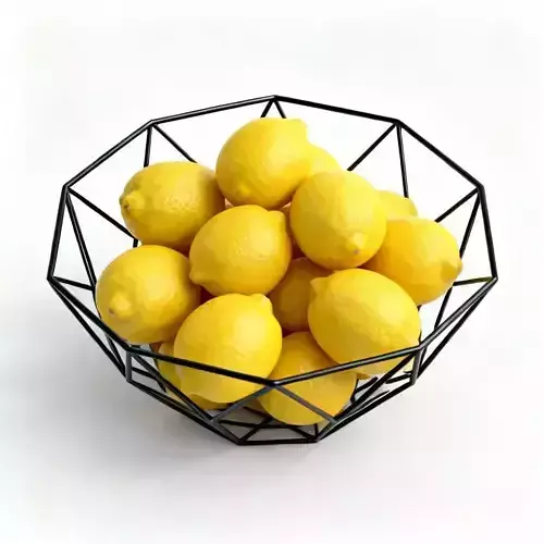 Modern Geometric Wire Fruit Bowl 3D Model