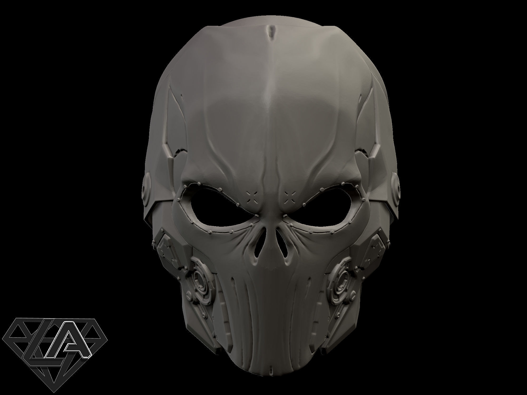 Sci-fi punisher helmet 3D print model_1