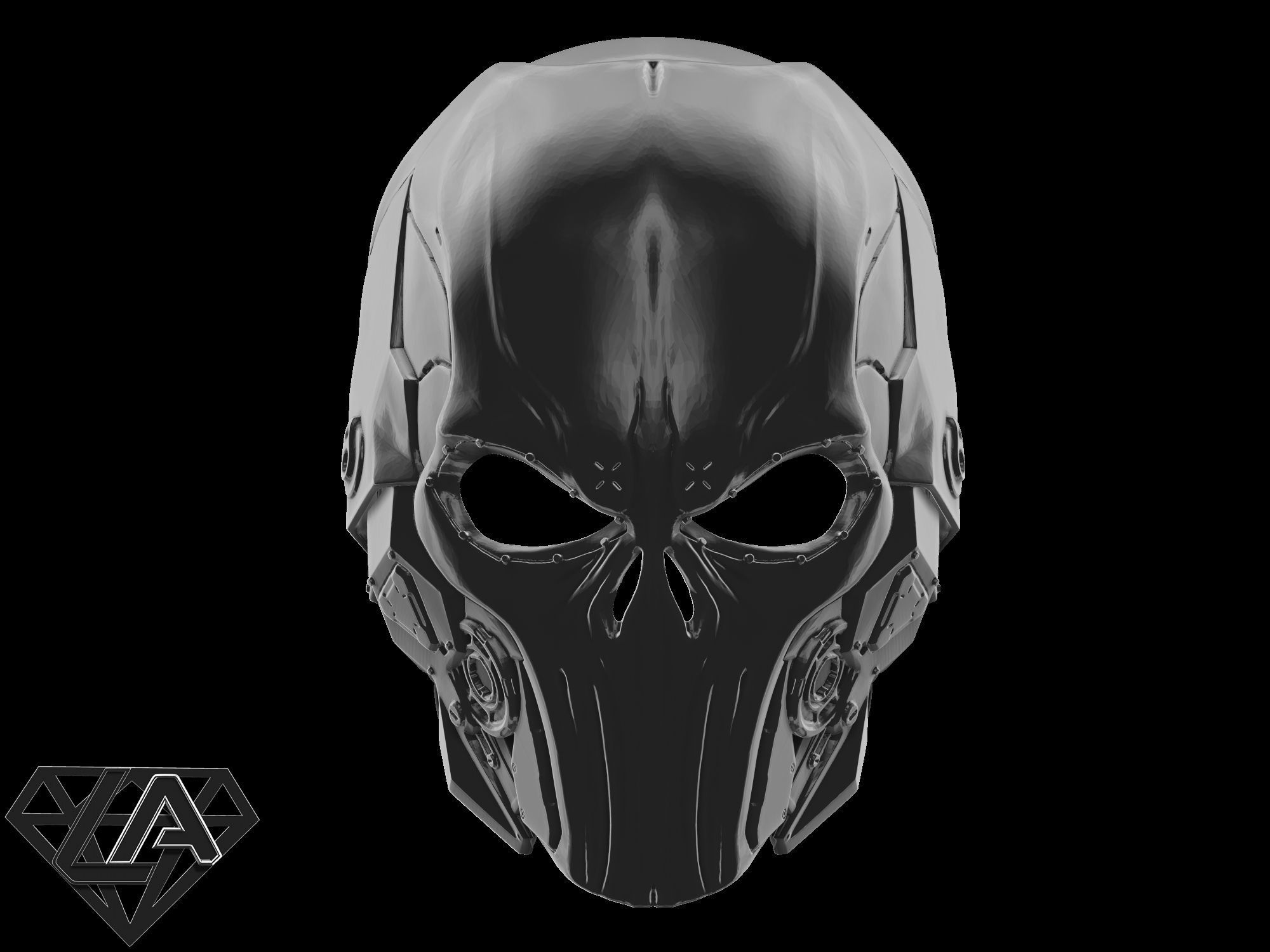 Sci-fi punisher helmet 3D print model_4