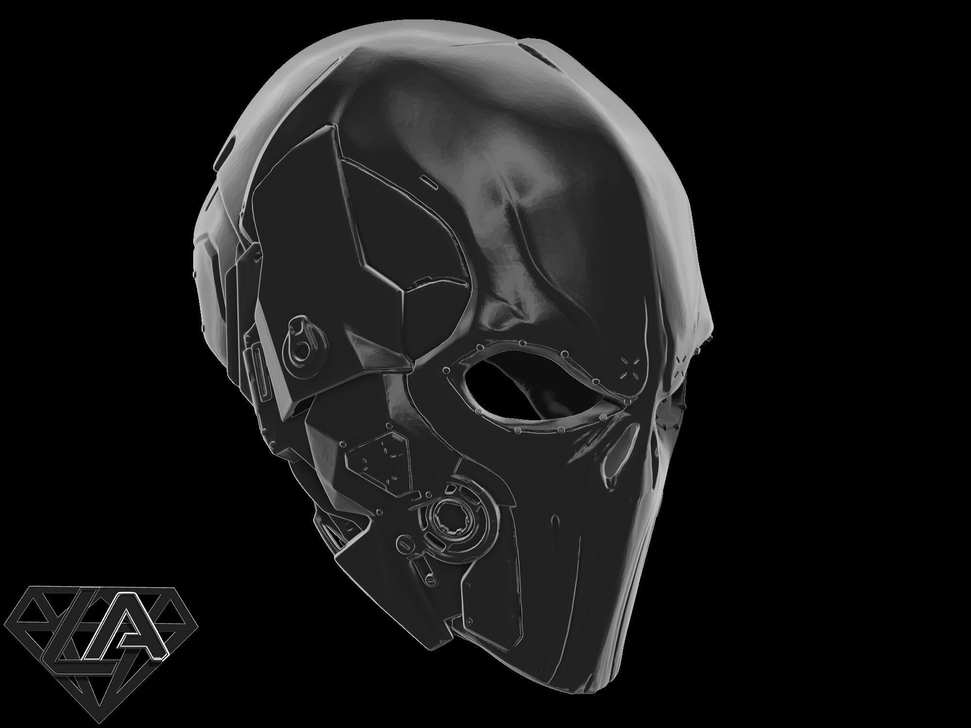 Sci-fi punisher helmet 3D print model_7