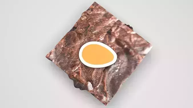 Creme Egg Brownie 3D model 2