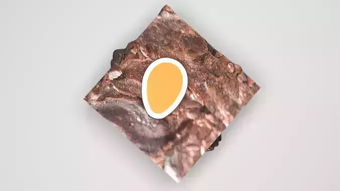 Creme Egg Brownie 3D model 4