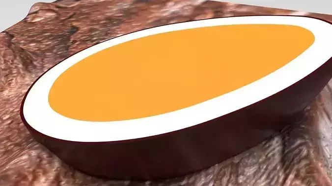 Creme Egg Brownie 3D model 3