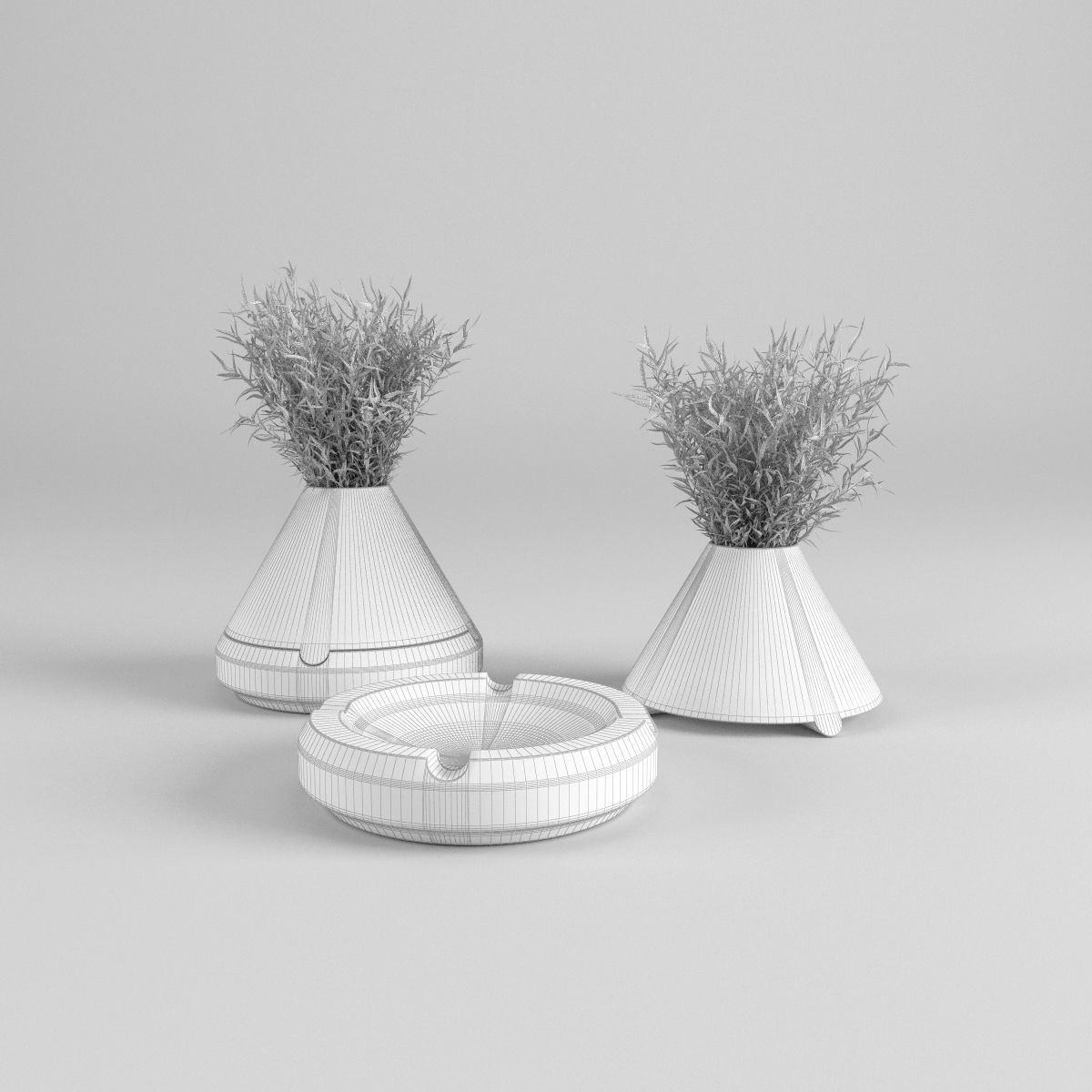 Plants bamboo plant in pot 3D model_85