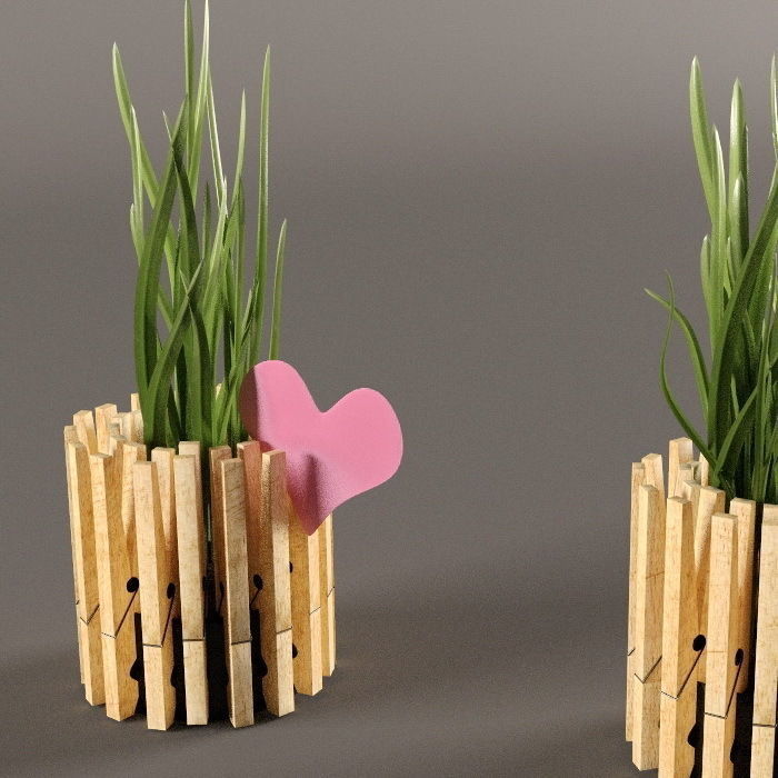 Plants bamboo plant in pot 3D model_20