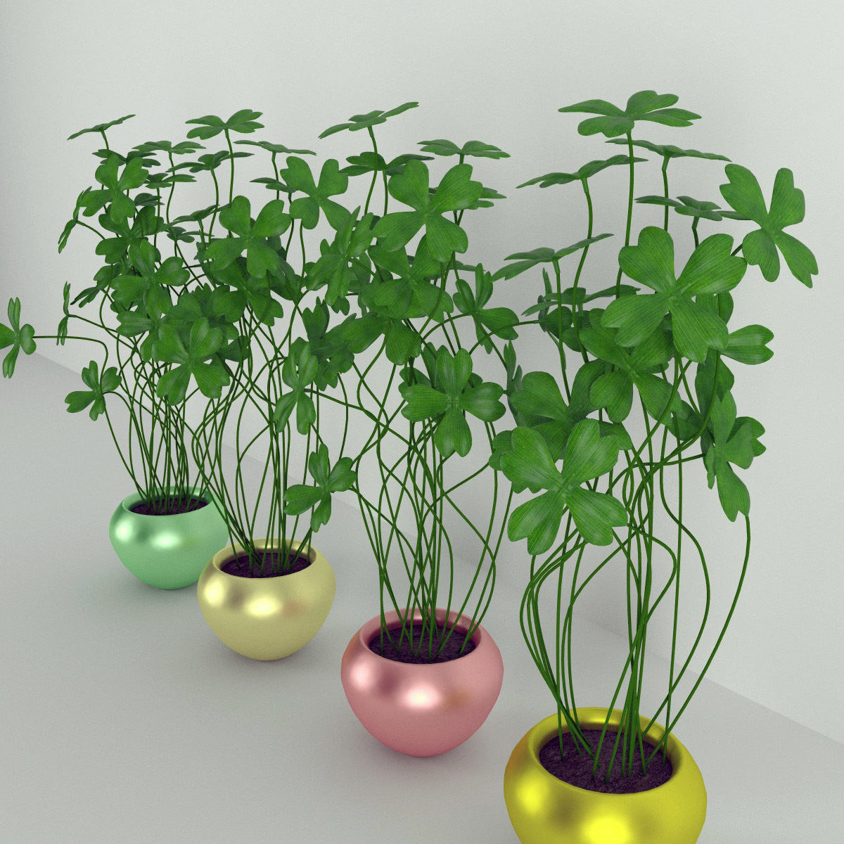 Plants bamboo plant in pot 3D model_87