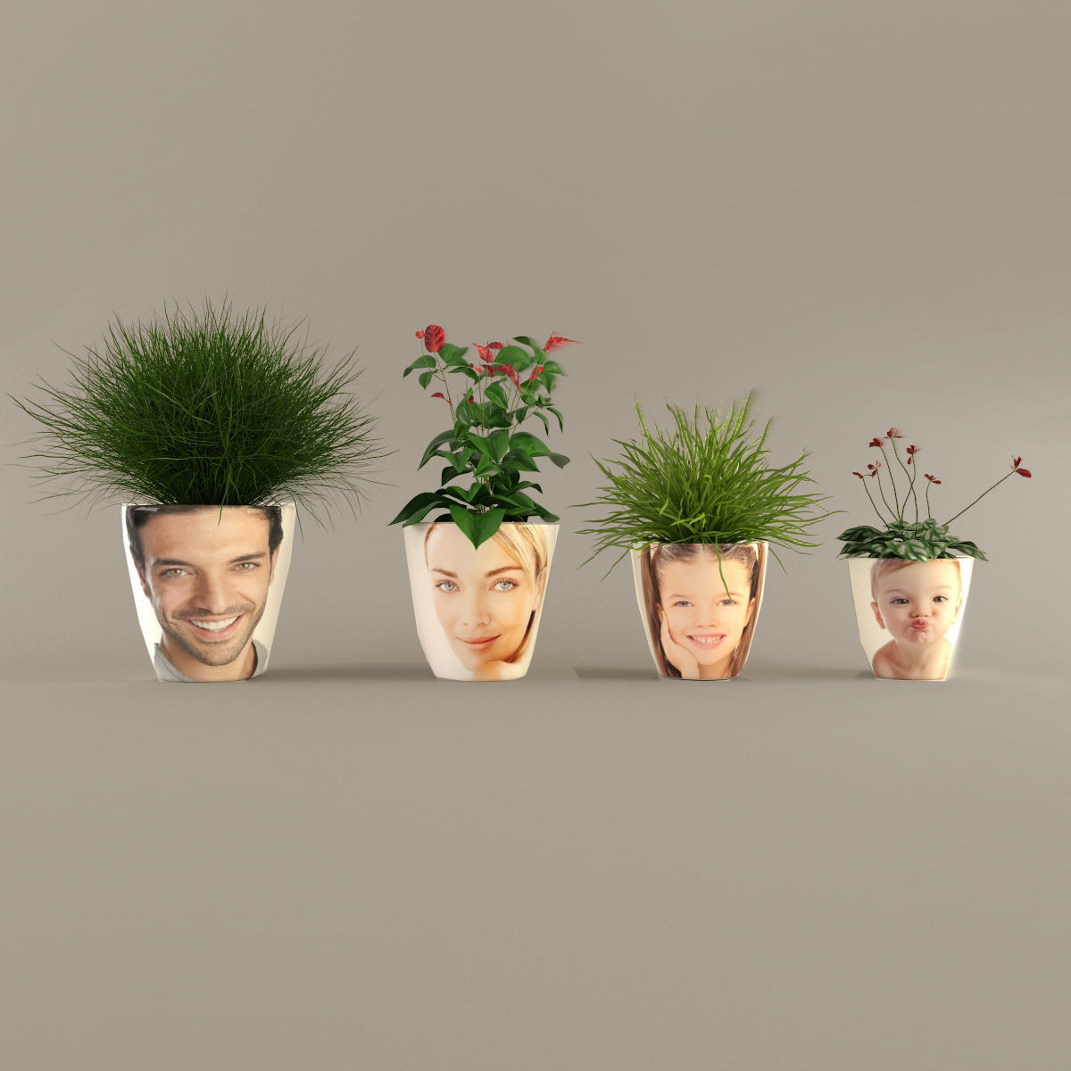 Plants bamboo plant in pot 3D model_25