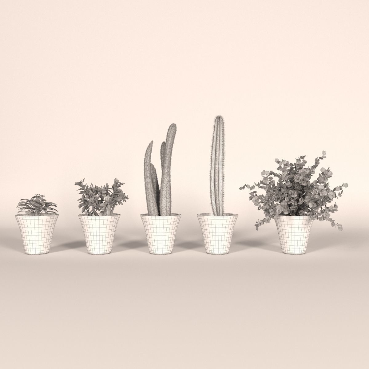 Plants bamboo plant in pot 3D model_75