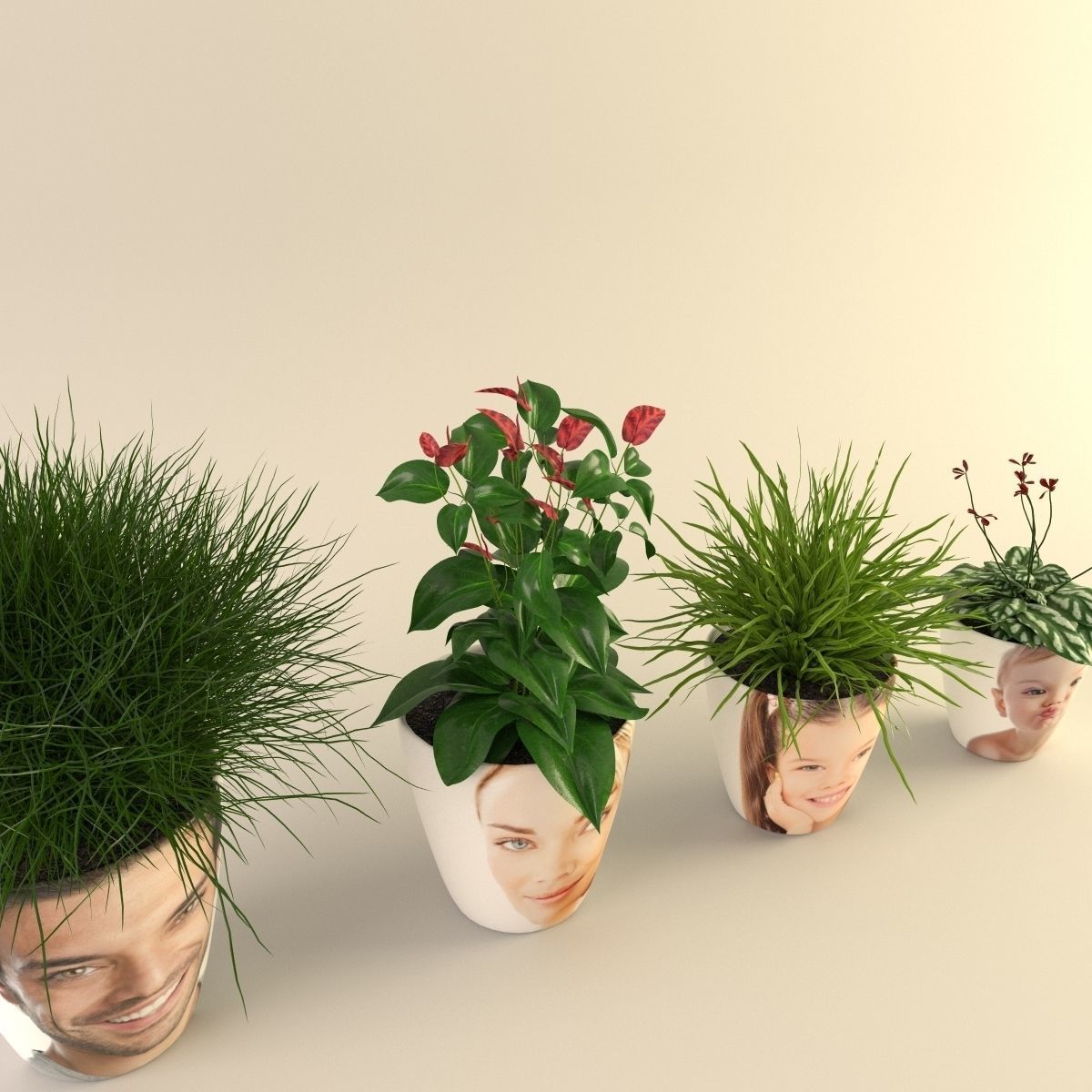 Plants bamboo plant in pot 3D model_27