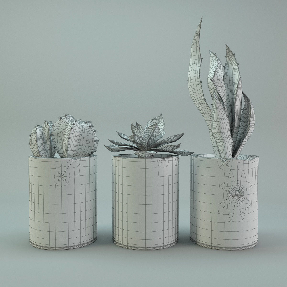 Plants bamboo plant in pot 3D model_3