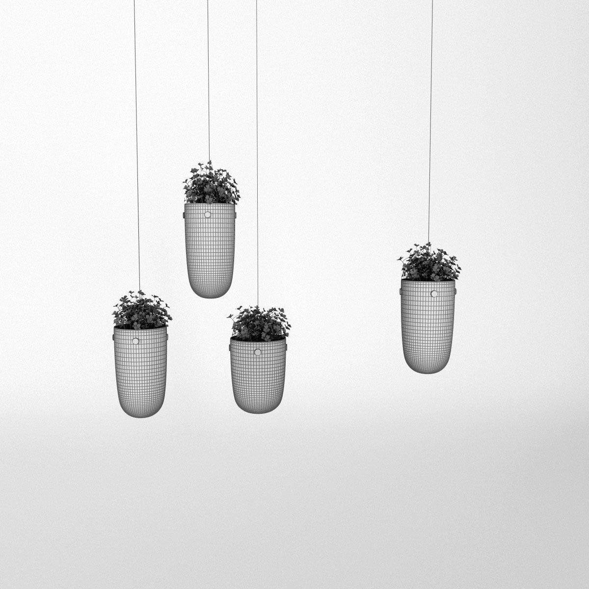 Plants bamboo plant in pot 3D model_12