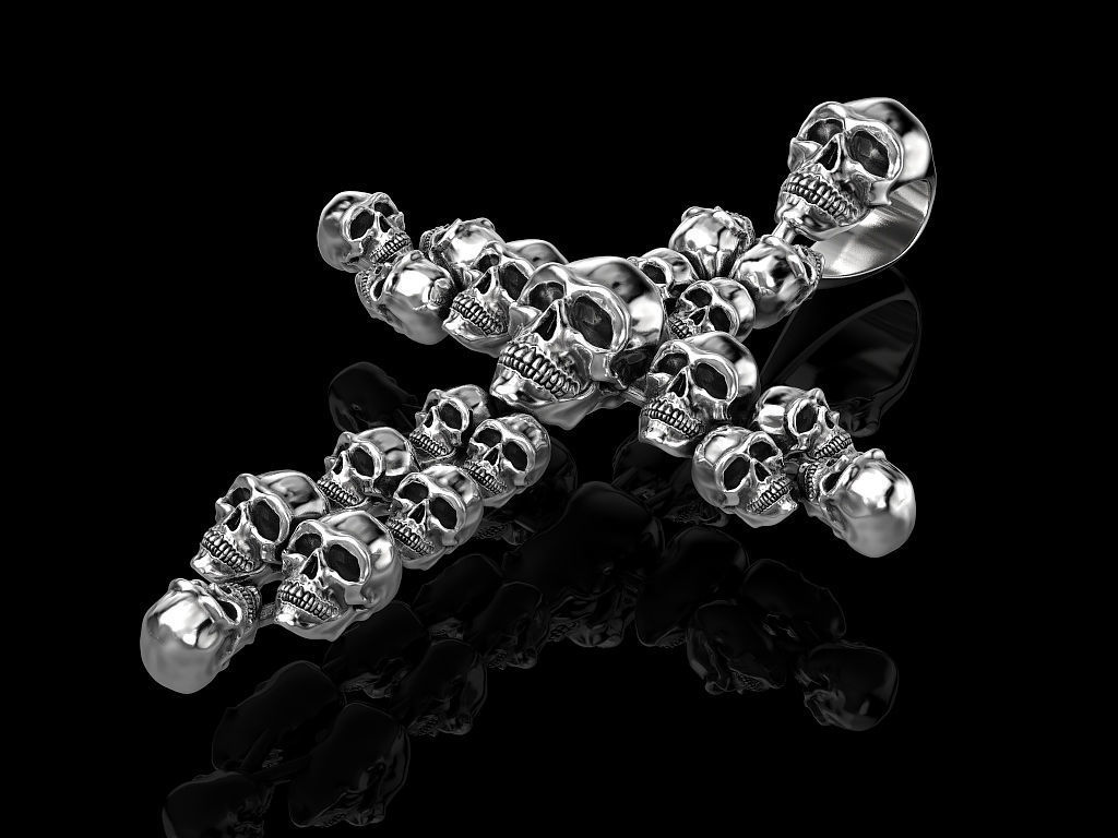 CROSS SKULL PENDANT 3D print model_2