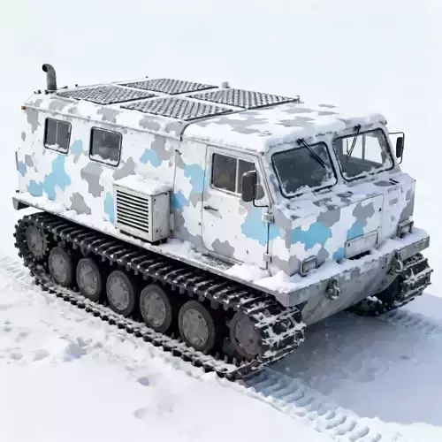 Arctic Tracked Military Support Vehicle 3D Model
