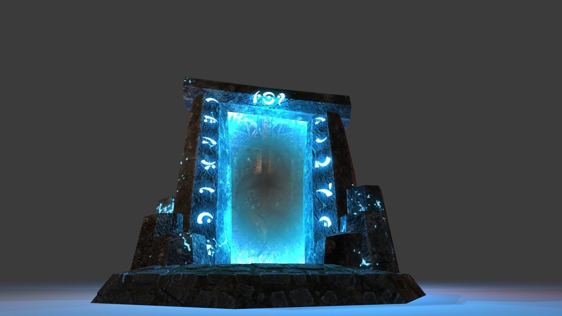 Old Portal Low-poly 3D model_5