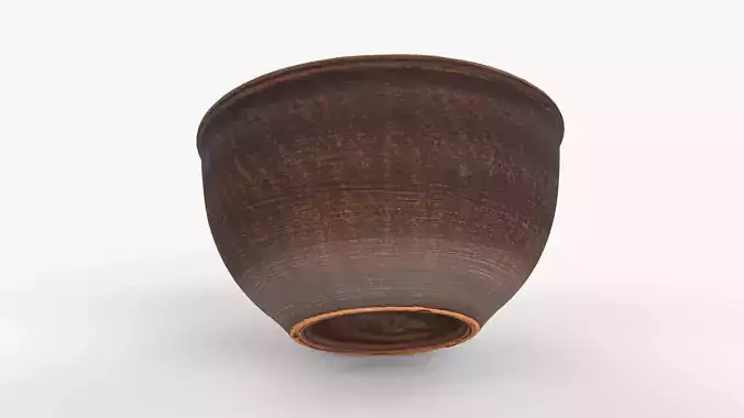 Photorealistic 3D scan of Clay Bowl plate with Dried Cherries Low-poly 3D model 5