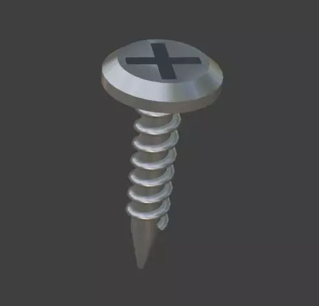 Simple Phillips Head Screw Free 3D model