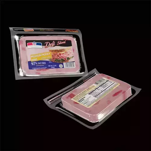 Sliced Cooked Ham 3D model