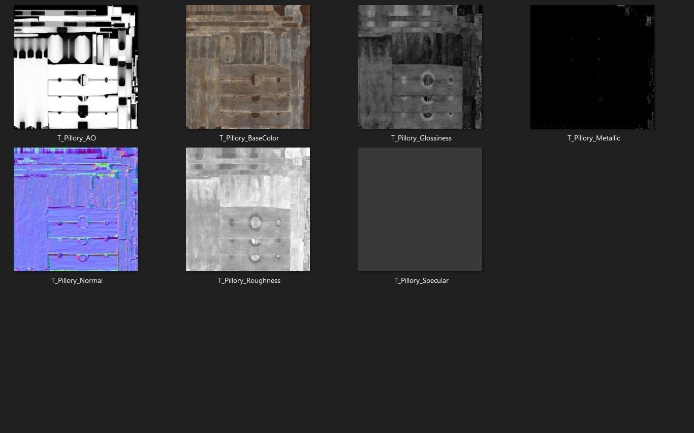 Pillory PBR Low-poly 3D model_10