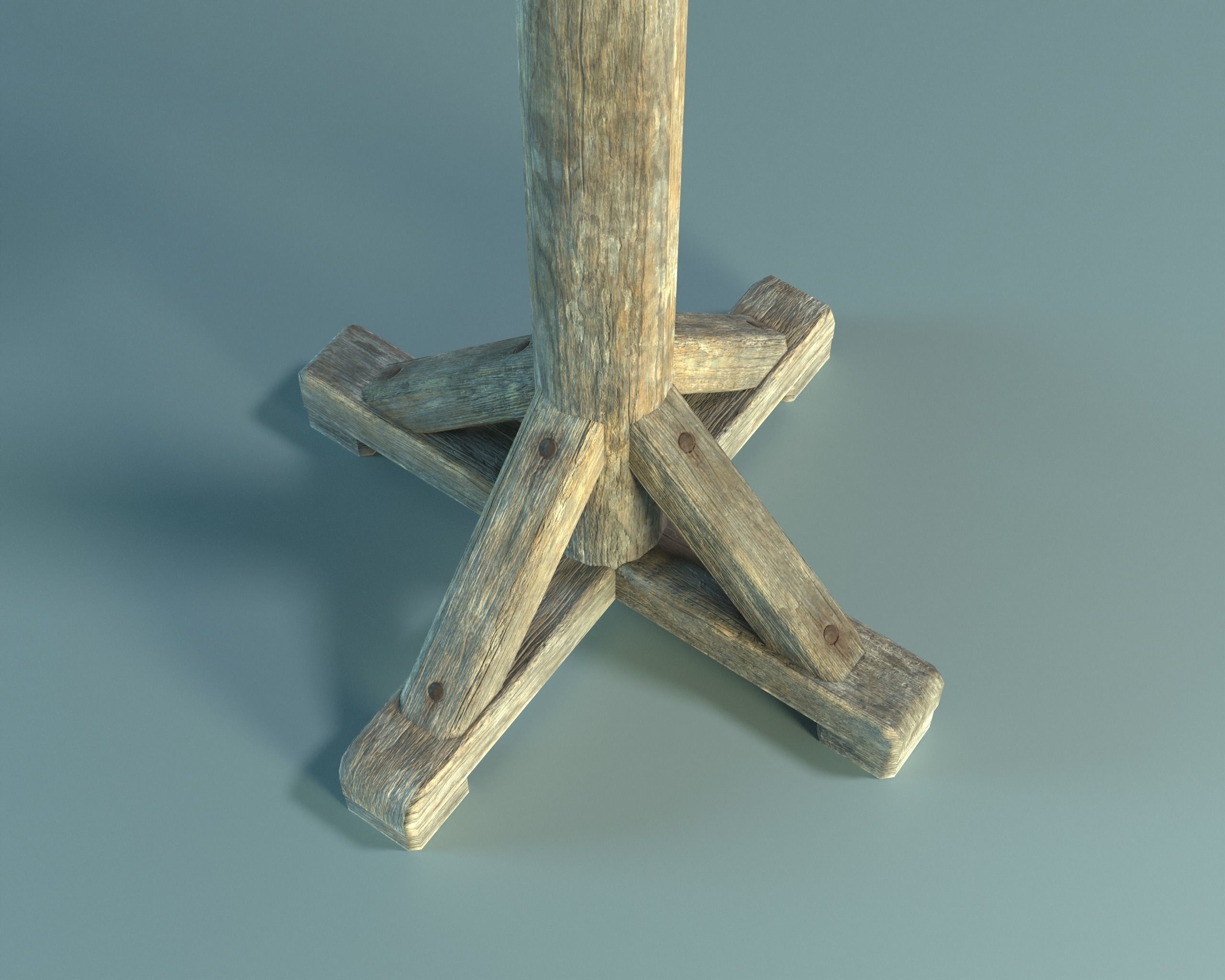 Pillory PBR Low-poly 3D model_3