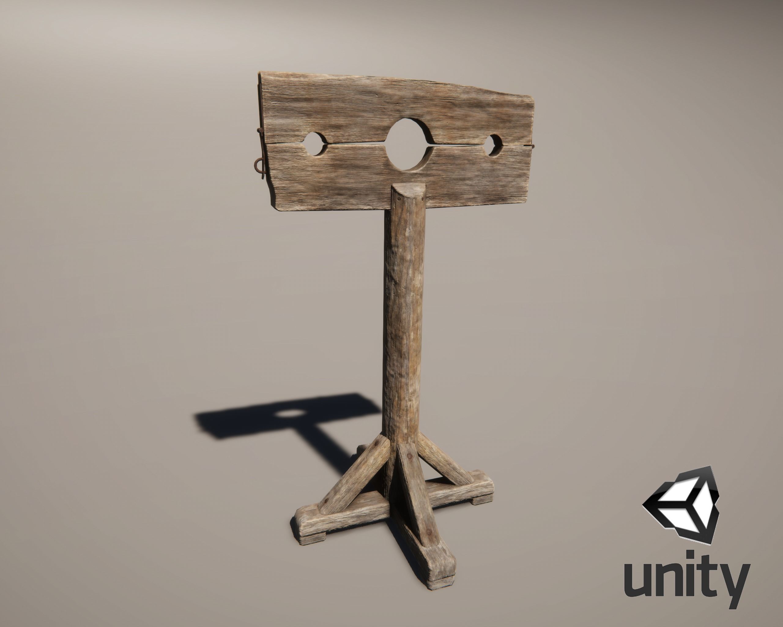 Pillory PBR Low-poly 3D model_8