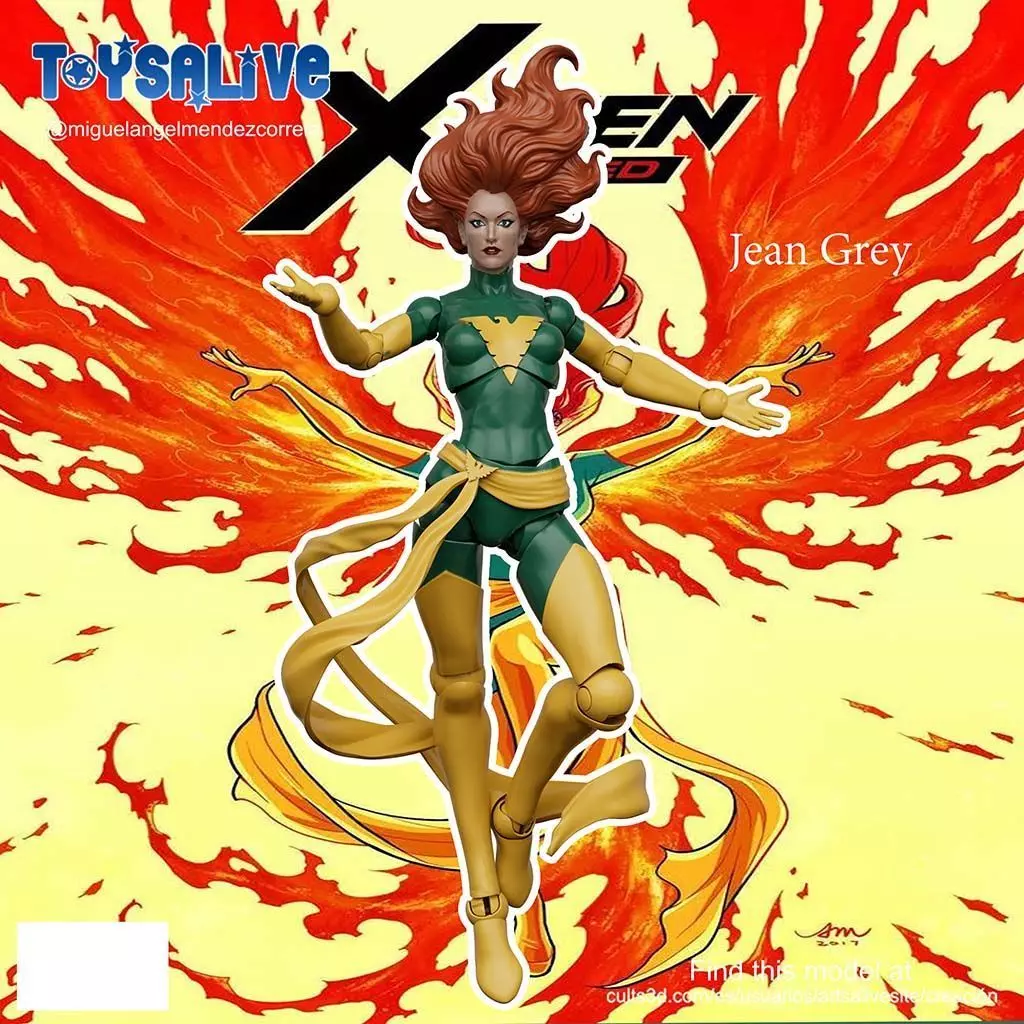 Phoenix articulated action figure 3D print model