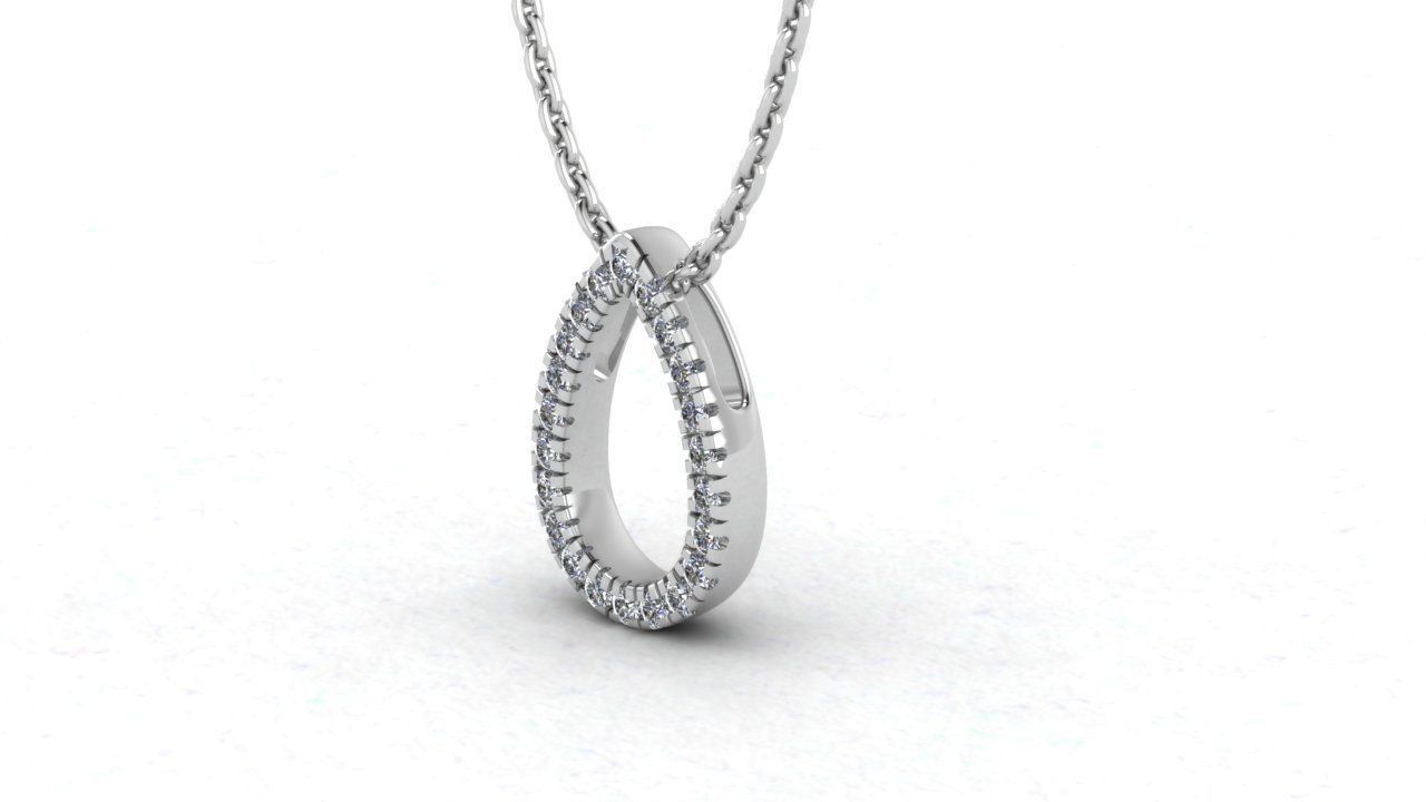 Elipse Diamonds Pendant 3D print model_5