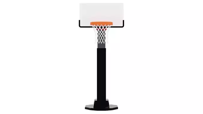 Huplay Pro Adjustable Basketball Set 3D model