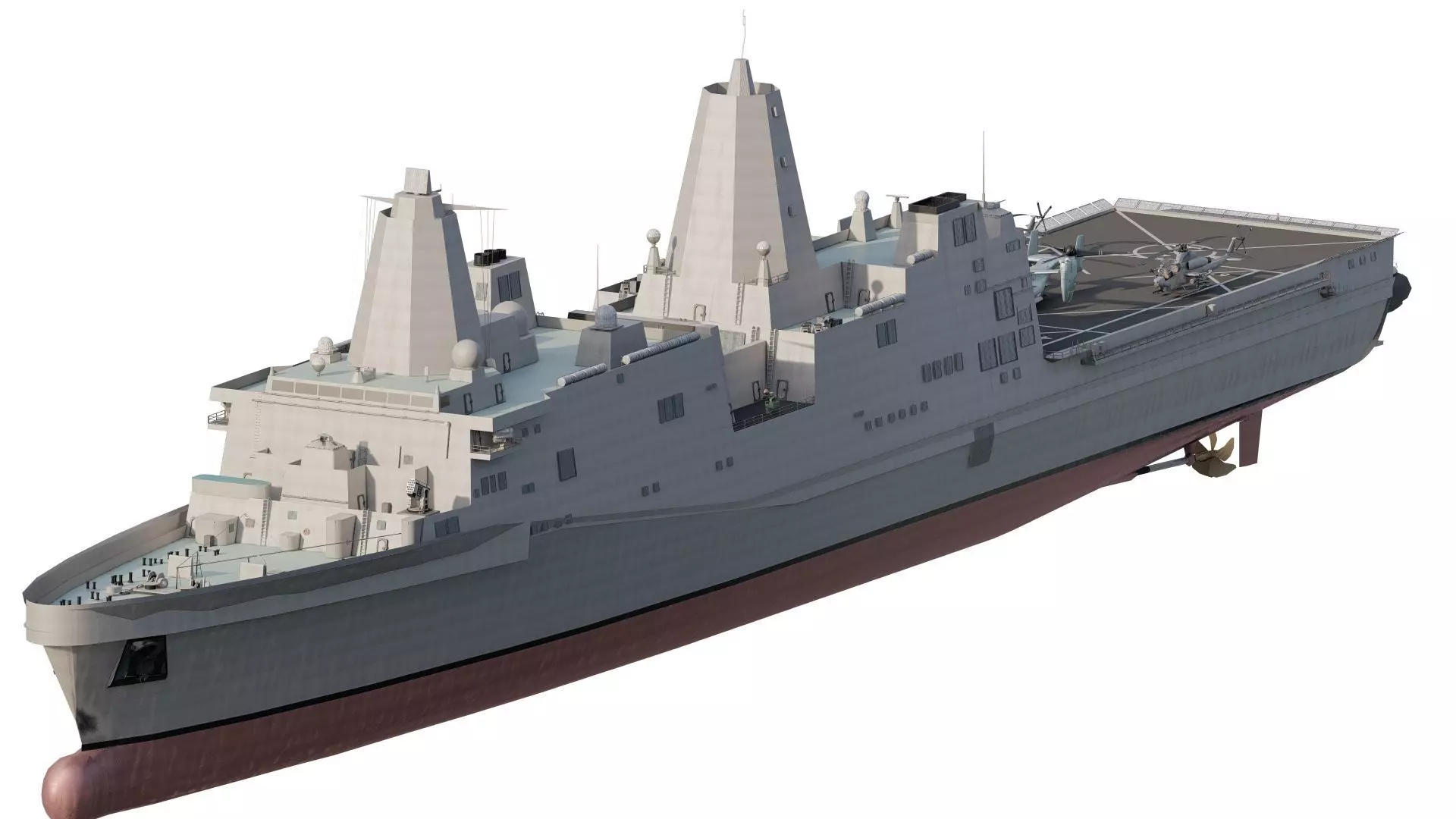 US NAVY Amphibious transport ship 3D model
