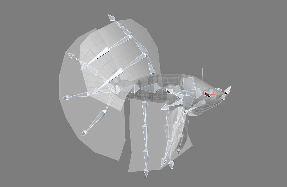 Betta Fish Low-poly 3D model_7