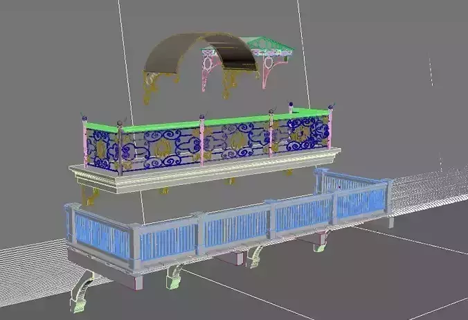 facades balcony Free 3D model