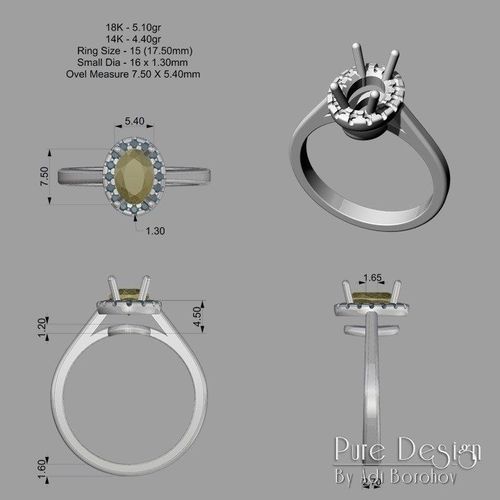 Ovel Shape Ring 3D print model