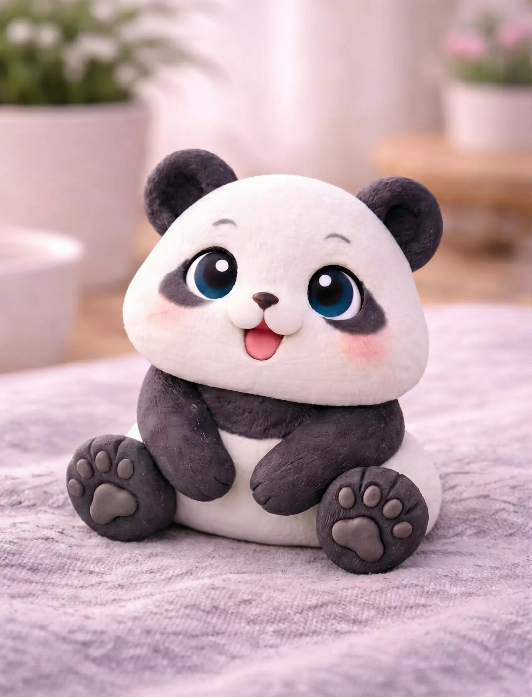 Cute Panda Figurine Easy 3D Print STL Model 3D print model