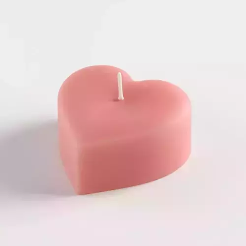 Heart-Shaped Candle 3D Model
