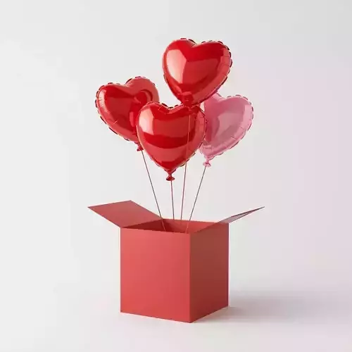 Valentine s Heart Balloon Gift Box
