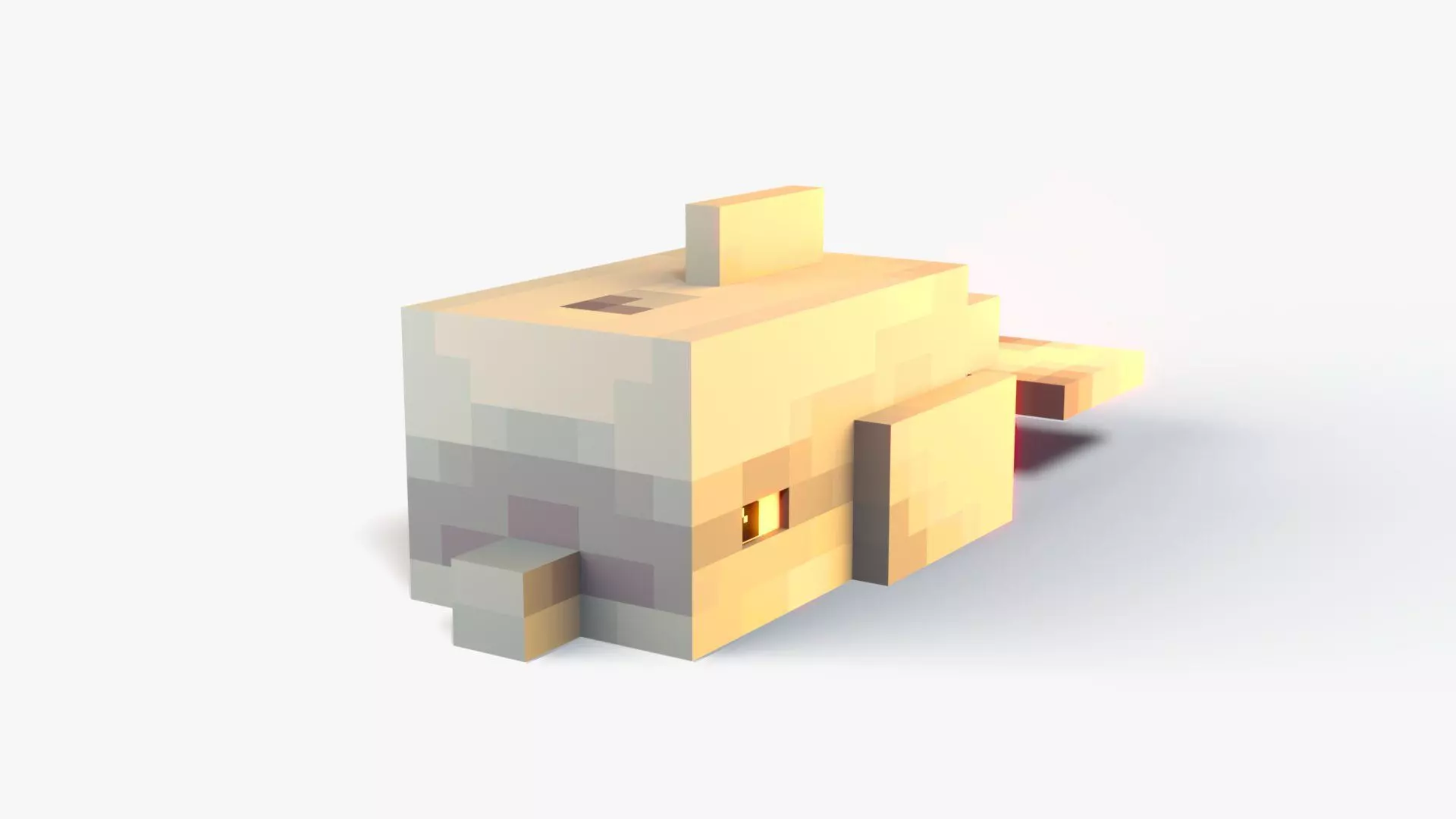 Minecraft Baby Dolphin Low-poly 3D model