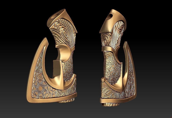 PENDANT CELTIC AXE 3D print model