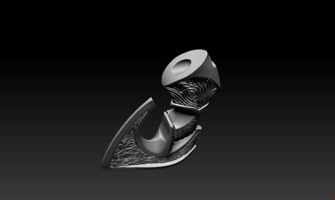 PENDANT CELTIC AXE 3D print model_2