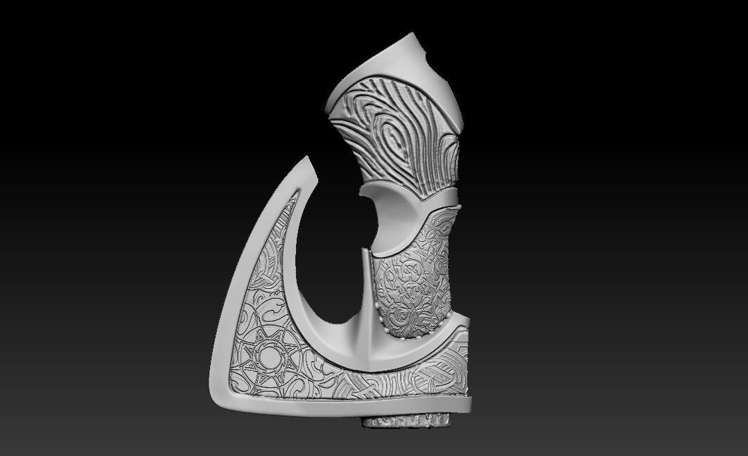 PENDANT CELTIC AXE 3D print model_4