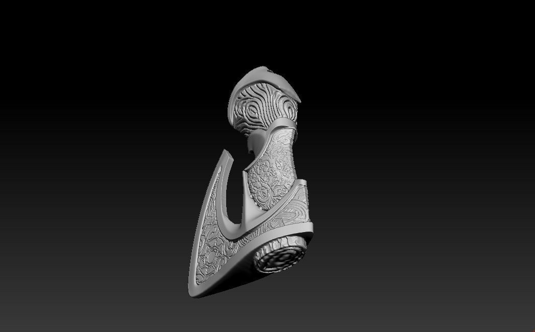 PENDANT CELTIC AXE 3D print model_3
