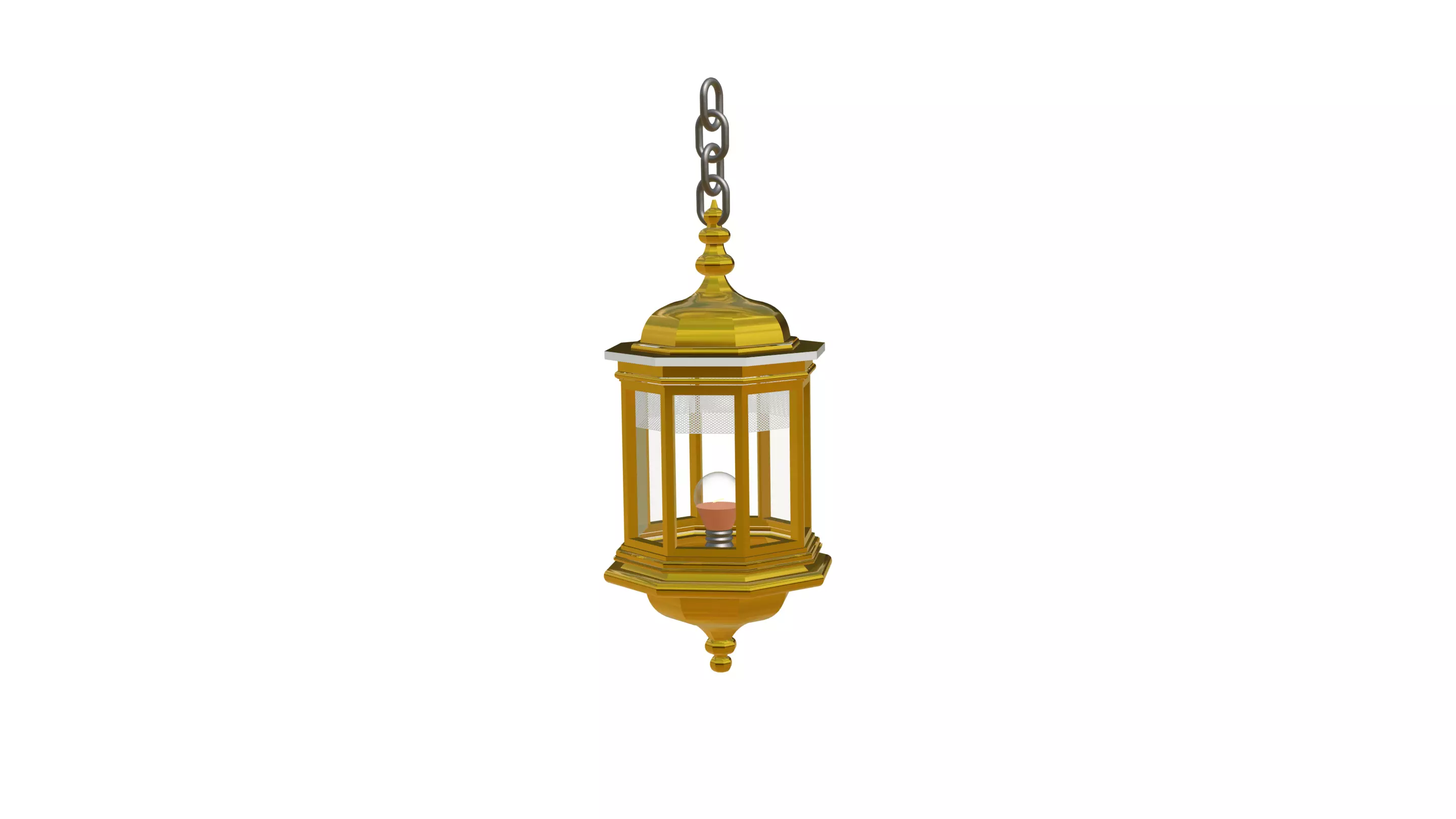 Arabic Ramadan Lantern or Fanous Lantern - 3D Light Model 3D model